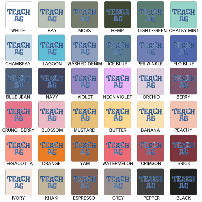 Teach Ag Patchwork– Comfort Colors T-Shirt
