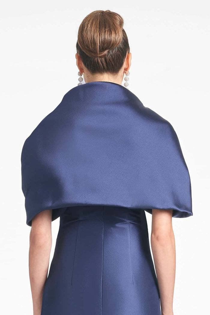 THE HUG NAVY BLUE JACQUARD SHAWL