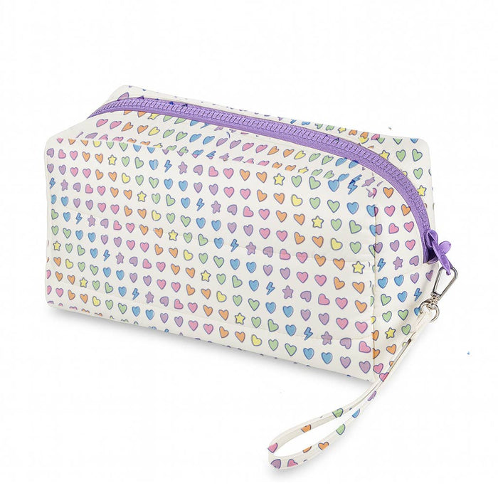 Top Trenz Inc Puffer Cosmetic Bag - Rainbow Remix