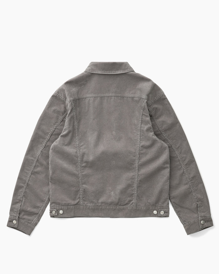 Trucker Blouson Cotton Cord Sulfur Dye With Windstopper® Gray