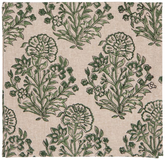 Viridian Block Print Napkins (Set of 4)