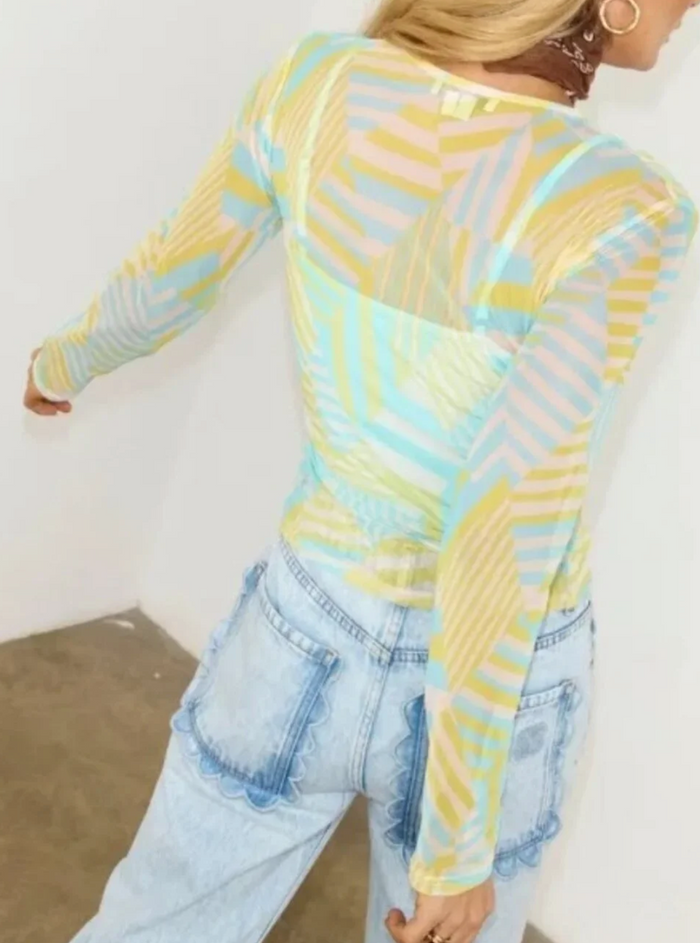 Western Abstract Long Sleeve