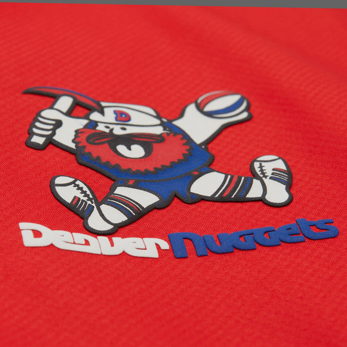 Up Close view of the "Maxie the Miner" logo patch on the front of the windbreaker.