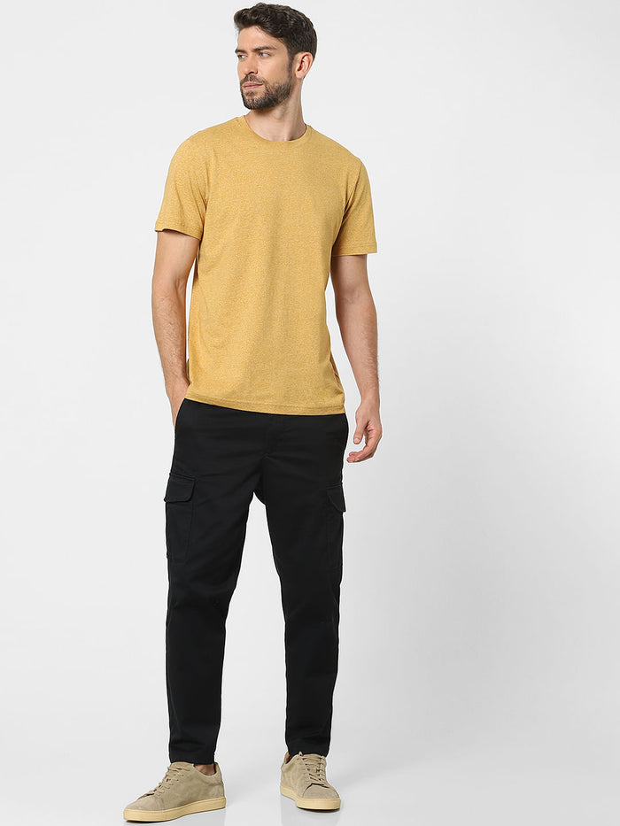 Yellow Organic Cotton Crew Neck T-Shirt