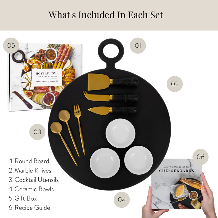 10 Piece Board Gift Set, Black