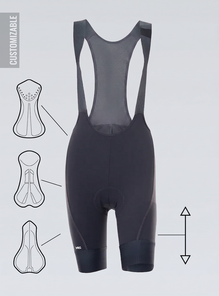 329 MFU CUSTOM VRG TITANIO GREY BIB SHORTS - WOMEN