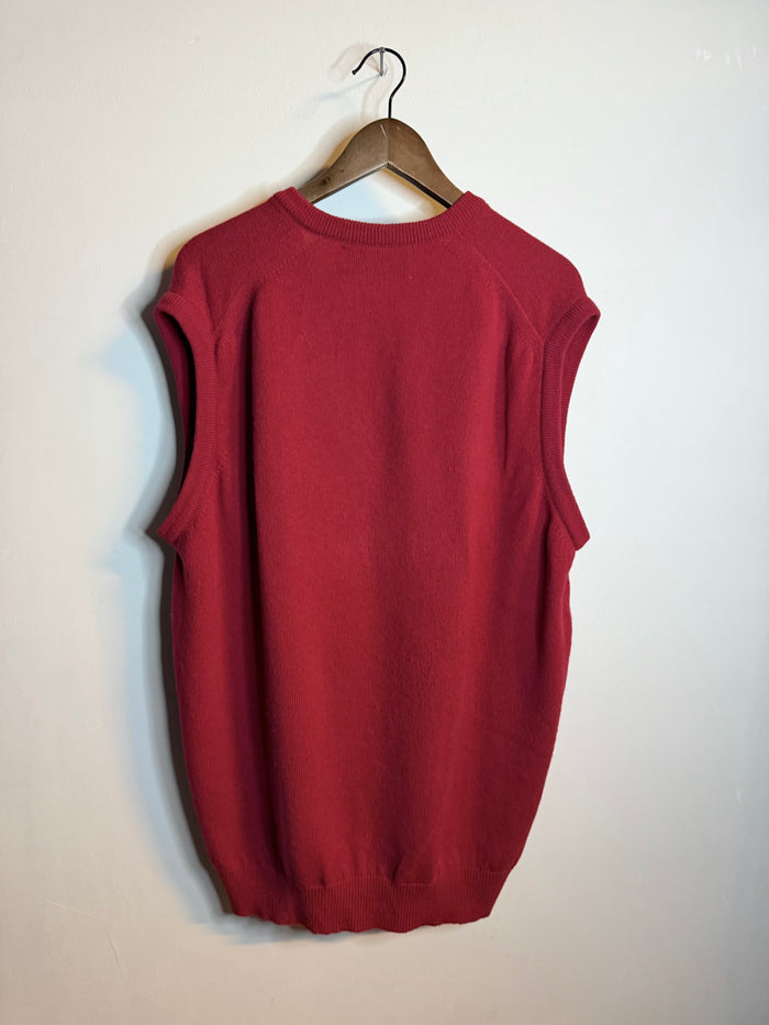 St Andrews Old Course knitted slipover - Red (XL/XXL)