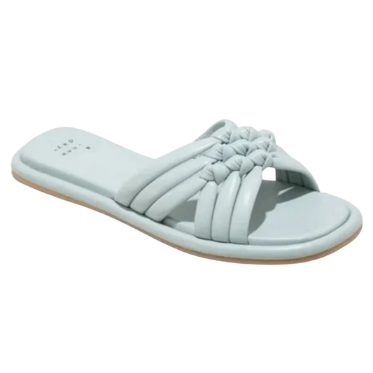 A New Day Dulce Padded Knot Slide Sandals Light Teal
