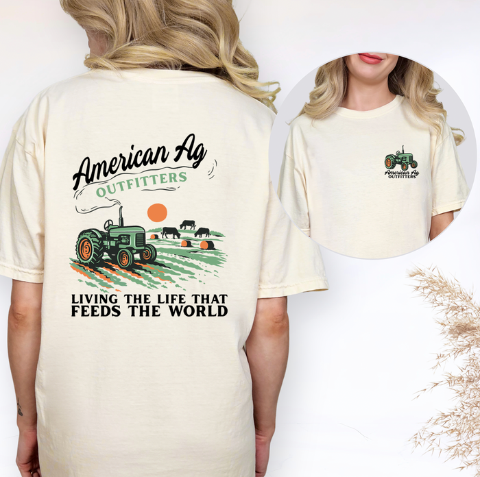 AAO Living The Life– Comfort Colors T-Shirt - Front & Back