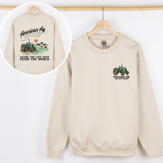 AAO Living The Life– Crewneck - Front & Back!