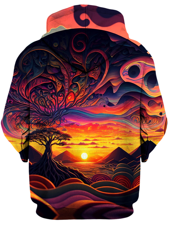 Acid Sunset Unisex Zip-Up Hoodie iEDM Epic Hoodie