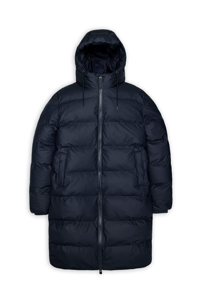 RAINS Alta Longer Puffer Jacket Navy Jacket