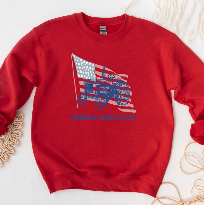 American Agriculture Tractor Flag – Crewneck