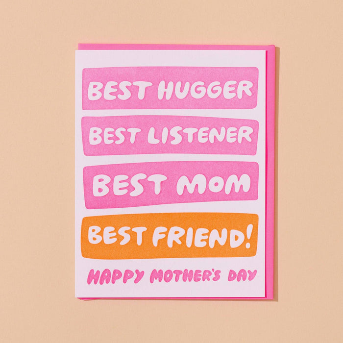 And Here We Are Greeting Card - Best Hugger/Mom/Friend