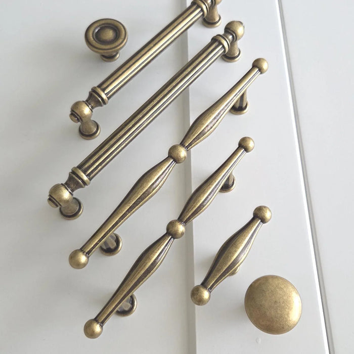 Antique Brass Cabinet Pulls & T-Bar Knobs - Old West Iron
