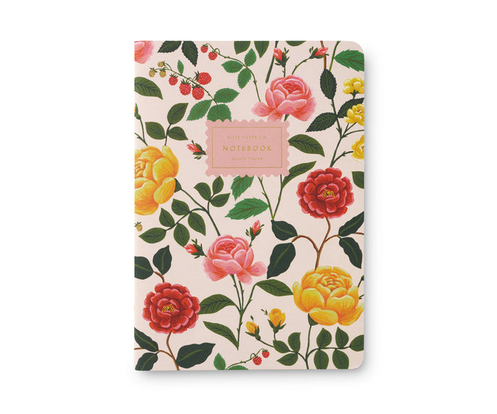 Assorted Set of 3 Roses Notebooks