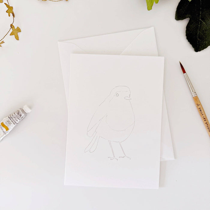 Backyard birds paintable notecards
