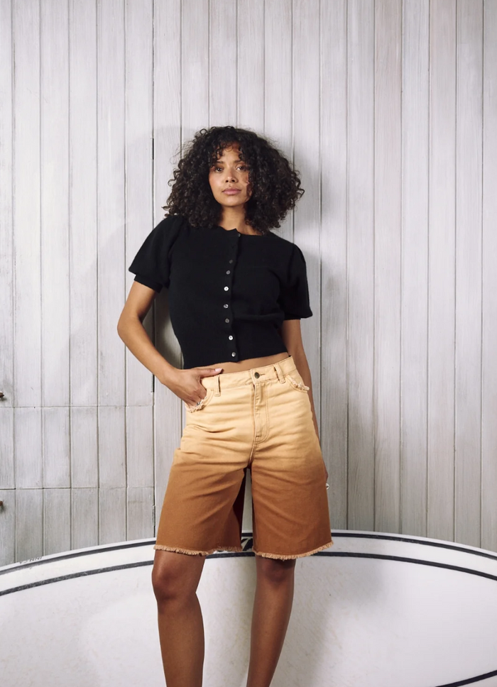 Baja Bliss Puff Button Top