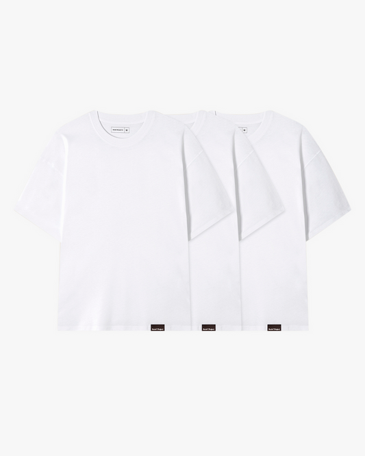 Basic Tee White 3xPack