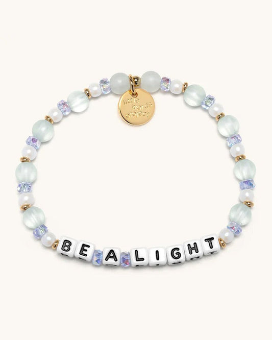 Little Words Project - Be A Light Bracelet - White Honeydrew Kiss