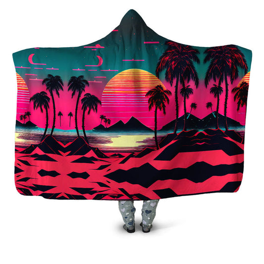 Beach Sunset Hooded Blanket iEDM Epic Hoodie