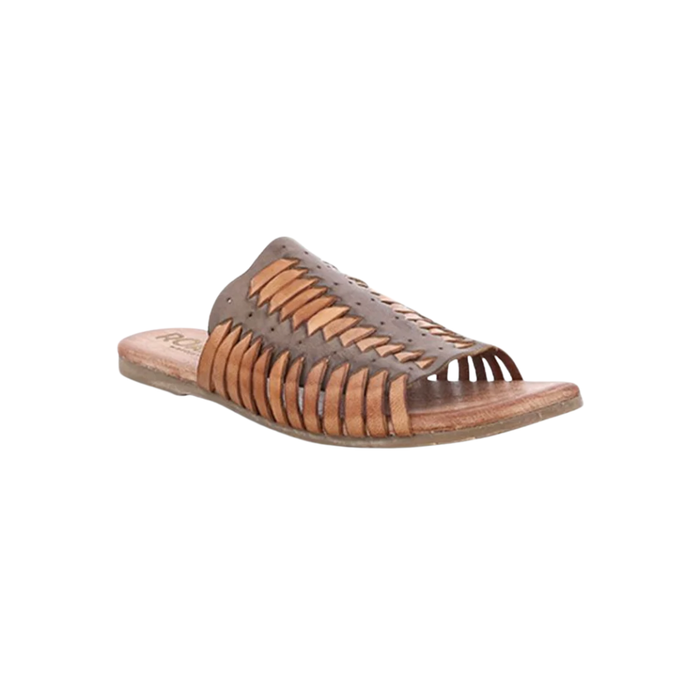 BED | STÜ Women’s Chastity Woven Genuine Leather Slide Sandals