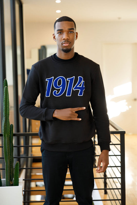 Black 1914 Sigma Chenille Sweatshirt