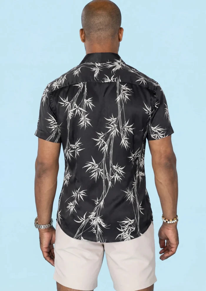 Black Bamboo Silk Shirt - SARTORO