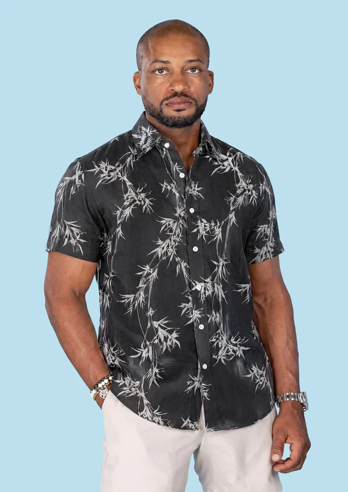 Black Bamboo Silk Shirt - SARTORO