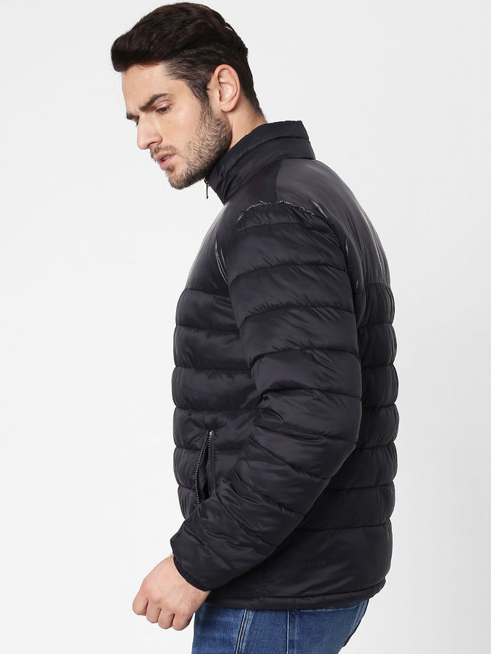 Black High Neck Puffer Jacket