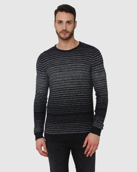 Black Striped Pullover