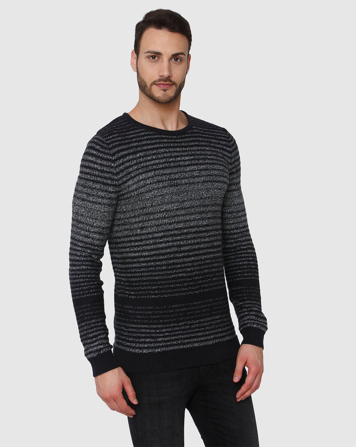 Black Striped Pullover