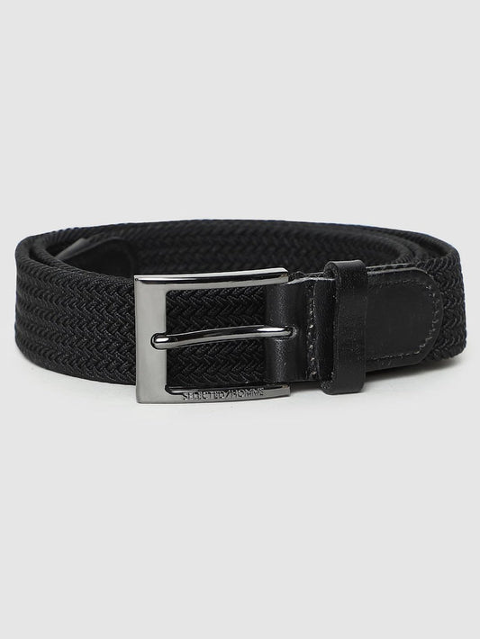Black Webbing Detail Belt