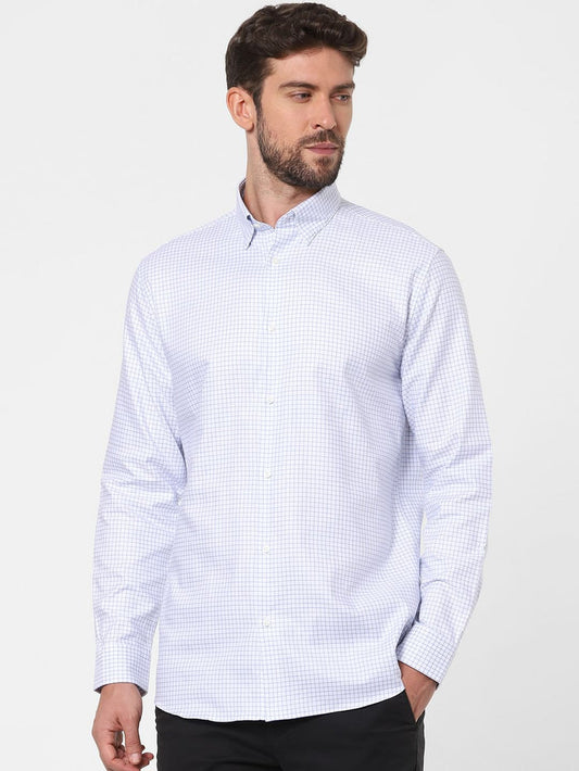 Blue Check Full Sleeves Shirt