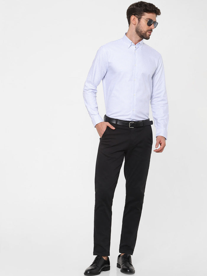 Blue Check Full Sleeves Shirt