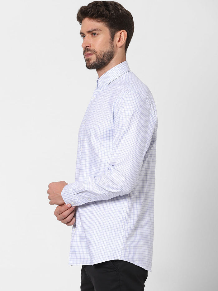 Blue Check Full Sleeves Shirt