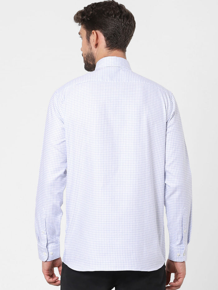 Blue Check Full Sleeves Shirt