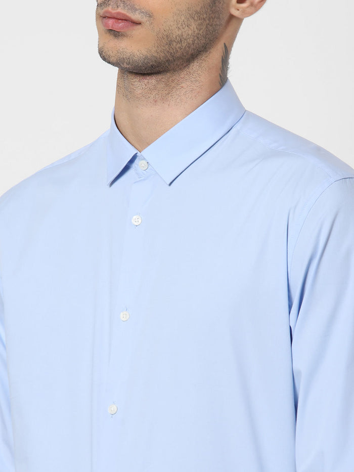 Blue Formal Full Sleeves Shirt