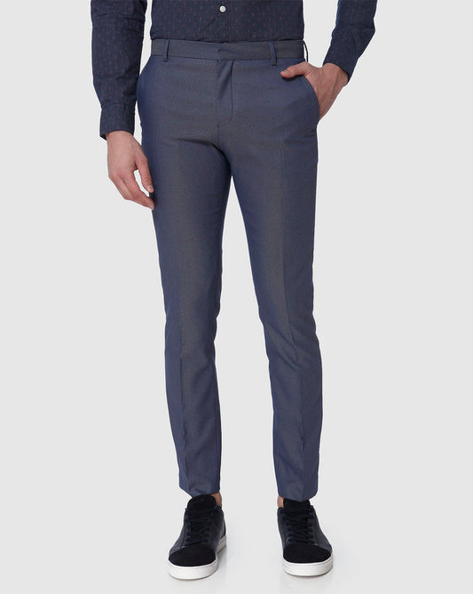 Blue Formal Slim Fit Trousers