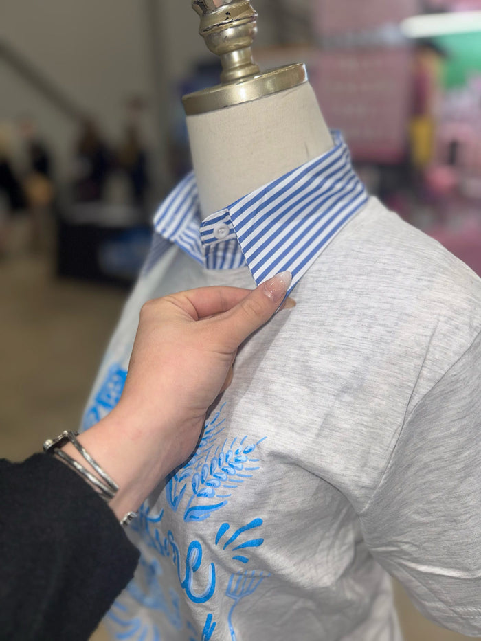 Blue Stripe Collar