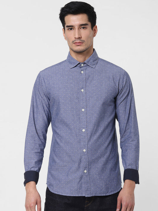 Blue Washed Full Sleeves Shirt