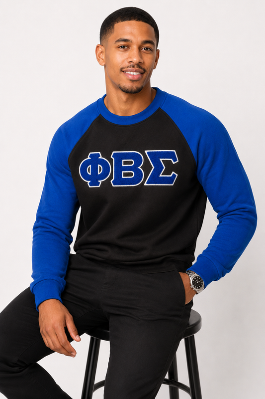 Blue/Black ΦΒΣ Chenille Sweatshirt