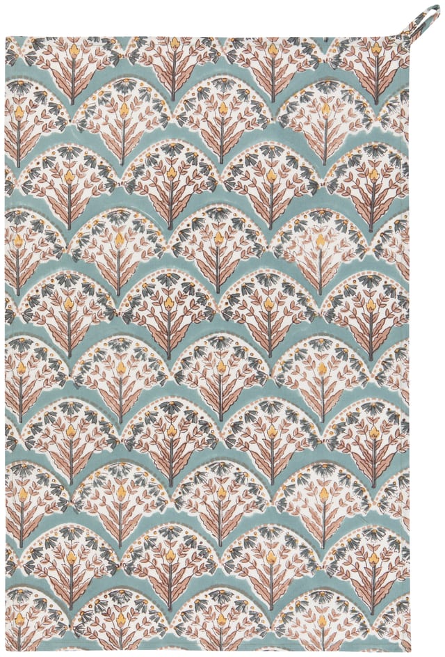 Bouquet Block Print Dishtowel