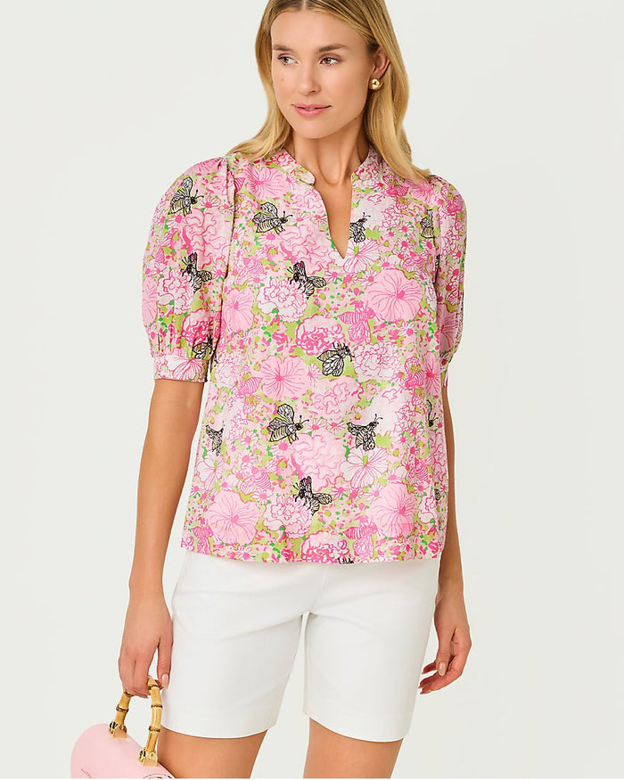 Lilly Pulitzer - Brinelle Top - Pistachio Macaron Bees Knees
