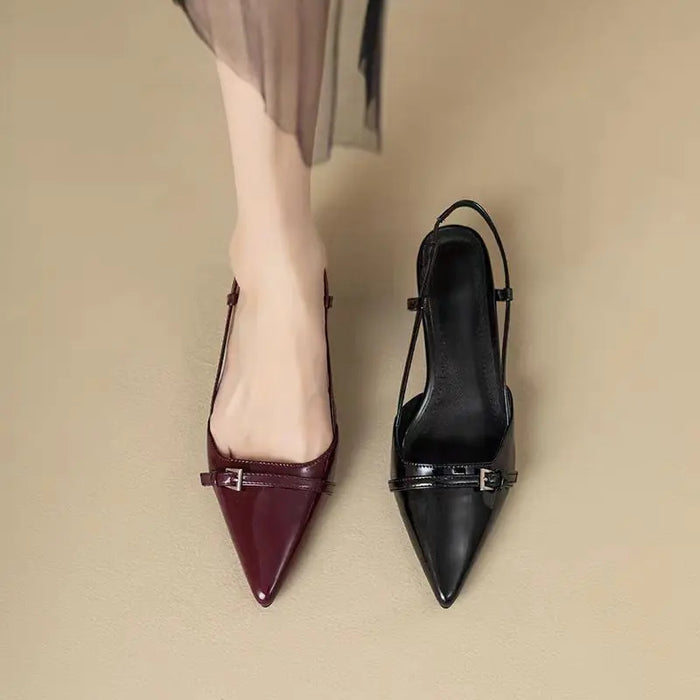 Pointed Toe Buckle Strap Heels fashionnsio
