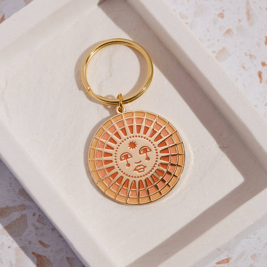 cai & jo USA - Sun Enamel Keychain
