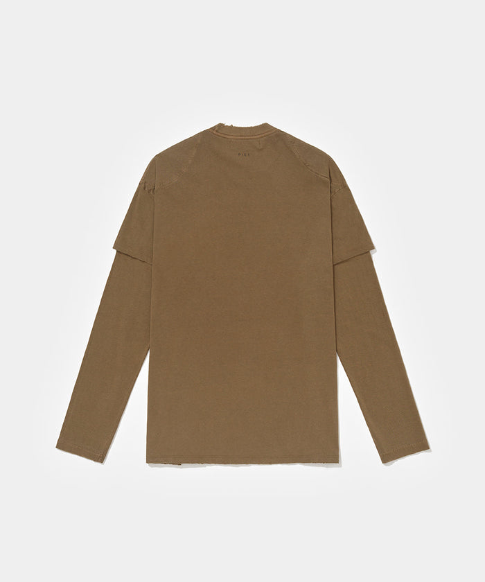 Camiseta Manga Longa Double Sleeve - Khaki