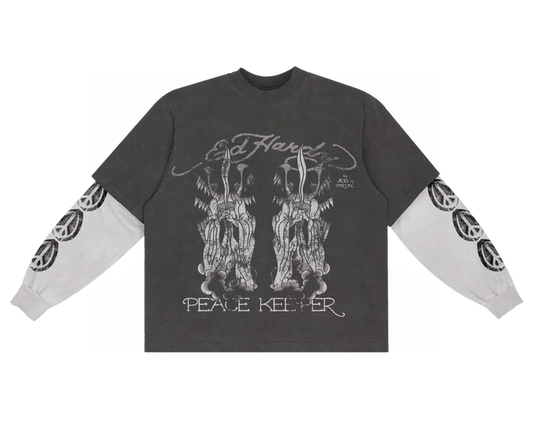 Camiseta Manga Longa "Peace Keeper" Ed Hardy x Matuê