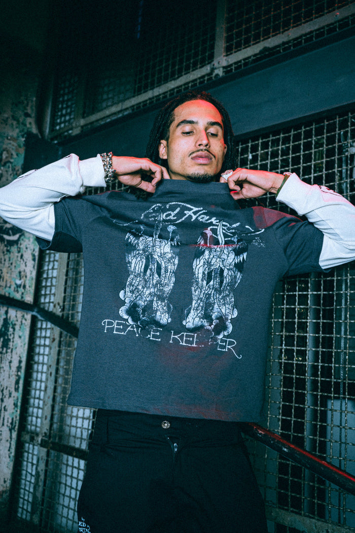 Camiseta Manga Longa "Peace Keeper" Ed Hardy x Matuê
