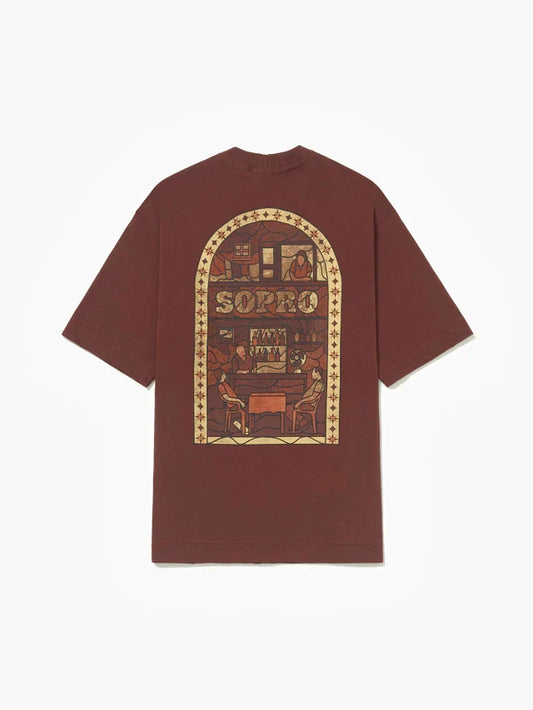 Camiseta Over Cena em Ladrilho